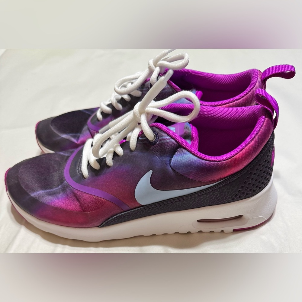 Nike Air Max Thea Print Shoes Hyper Violet/Blue Cap 599408-503 Women's Size 6